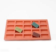 Rectangular Mini Guest Soap Chocolate Candy Mold Sample Soap Silicone Mold 20cav