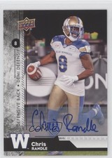 2018 Upper Deck CFL Auto Chris Randle #105 Auto 09dm