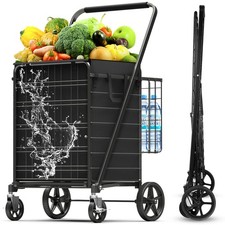 Heavy Duty Shopping Cart 5 Cu Ft 480 lb Folding