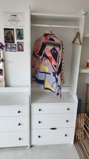 wardrobe with drawers white second hand