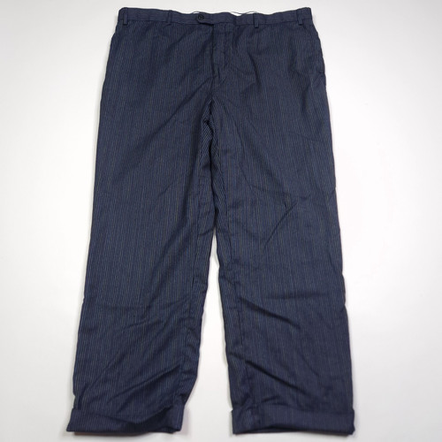Zanella Multi Color Luxury Wool Cuffed Dress Pants Designer 42x29 - Afbeelding 2 van 9