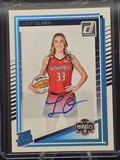 2025 Panini Donruss WNBA Rated Rookie Auto RC Lucy Olsen #97 -Washington Mystics