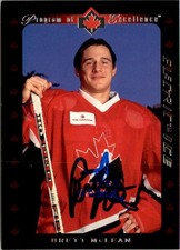 Brett McLean 1995-96 Upper Deck Electric Ice Auto RC #506 Canada