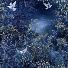 Floral Peel and Stick Wallpaper Vintage Contact Paper 16.9Inch X 118.1Inch Water