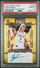 ANGEL REESE 2024 Panini Select WNBA GOLD PRIZM Auto Autograph Rookie /10 PSA 10