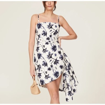 Osman Yousefzada Beetle Cocktail Mini Dress SIZE 4 Slip Ruched Designer $250