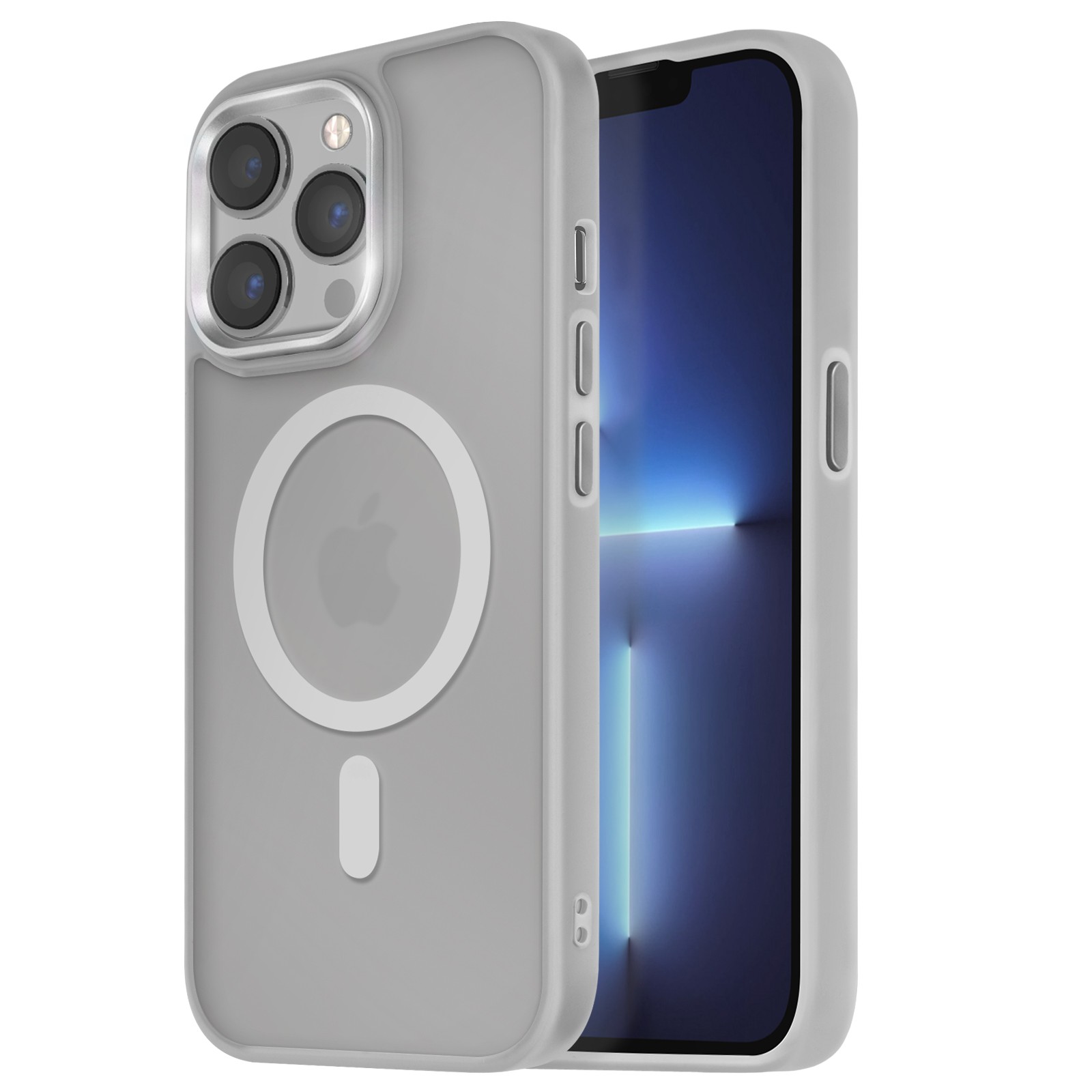 Coque iPhone 13 Pro Max grise Avizar Frost Color - Protection antichoc mat