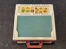 Vintage 1972 Fisher Price School Days Portable Play Desk Magnets/Cards
