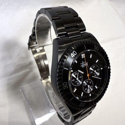 Stussy CREWSADER Chronograph Watch Black Used Limited Edition From