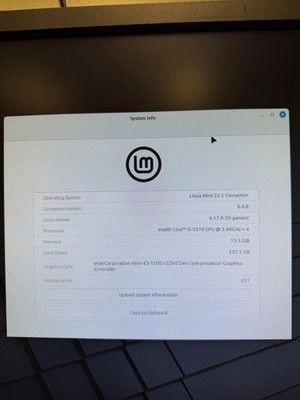 Dell Optiplex 9010 ,i5 3.40GHz, 16GB RAM, 256gb SSD, Linux Mint