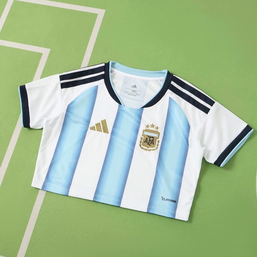 Women's Adidas Argentina World Cup Cropped Jersey - Picture 4 of 10