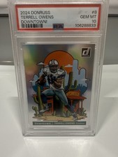 Panini 2024 Donruss Terrell Owens Downtown! #8 Cowboys PSA 10