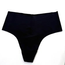 Victoria's Secret Bare No Show Thong Black Large