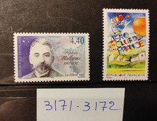 lot  timbres   français neuf** année 1998 n°  3171  3172