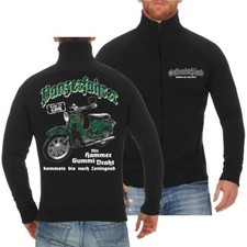 Sweatjacke Panzerfahrer Ostdeutschland Moped Motorrad Ostdeutsche Ossis Motive