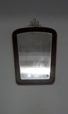 Wandspiegel Spiegel konisch Messingrahmen längs 1960 Messingkrone selten Sammler