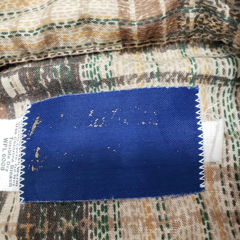 Vintage Panhandle Slim Shirt Mens 16-33 Brown Striped Short Sleeve Pearl Snap... - Image 3 of 4