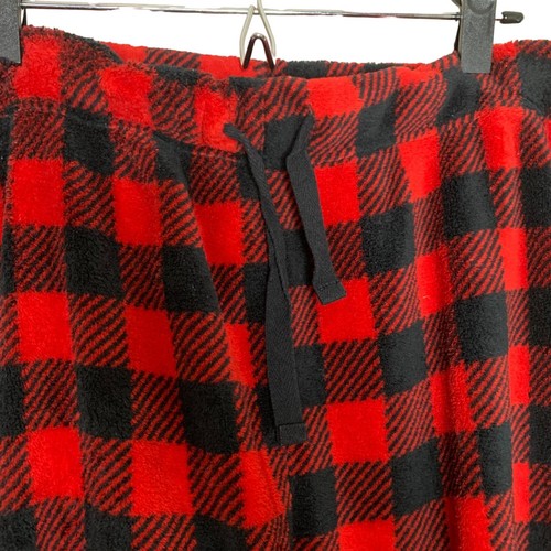 Pantaloni pigiama Victory Lounge sfocati morbidi bufalo a quadretti rosso nero donna taglia XL - Foto 7 di 9