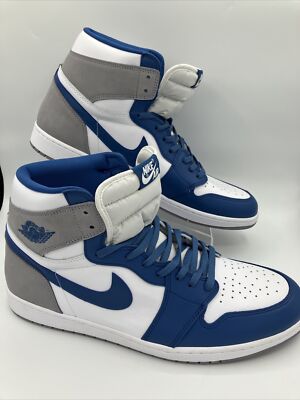 Size 18 - Jordan 1 Retro OG High True Blue | eBay