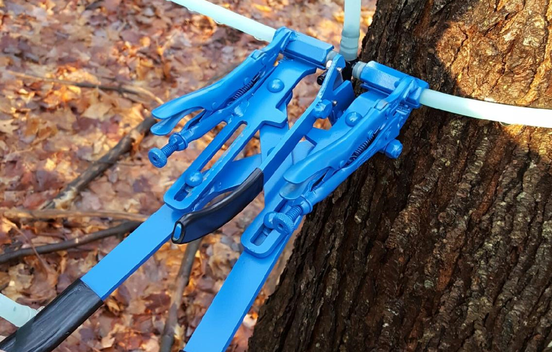 5/16" Double hand Cut-in tool pliers repair fitting barb maple syrup tubing 