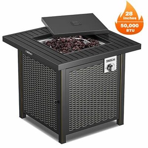 Tacklife Propane Fire Pit Table Outdoor Panion 28 Inch 50 000 Btu Auto Igni Ebay