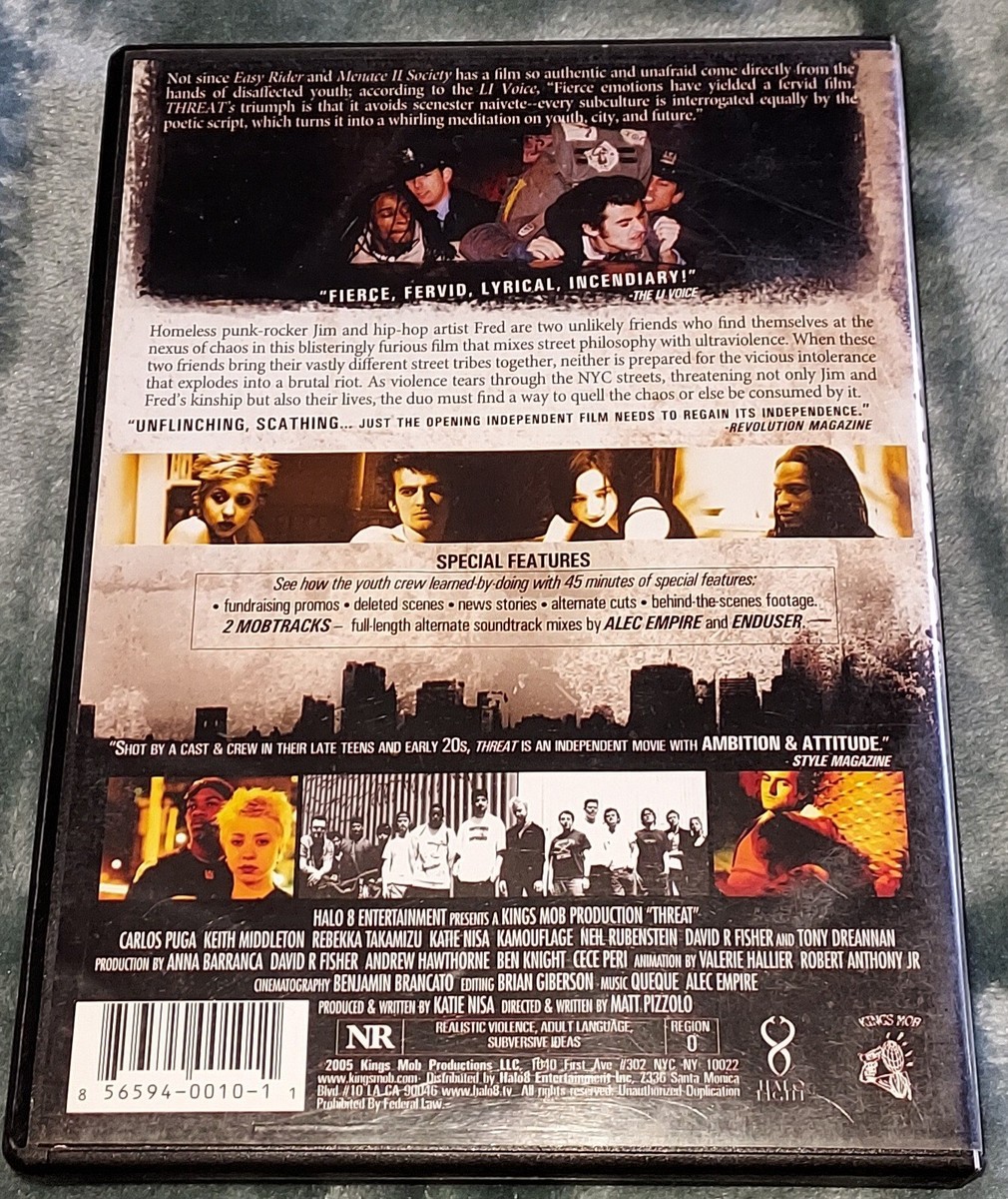 THREAT DVD (1999) MOVIE DRAMA KIDS NEW YORK CITY NYC HIP HOP PUNK