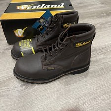 Westland Men's 6'' Tomcat EH Steel Toe or Composite Brown Size 8 Shock Absorving
