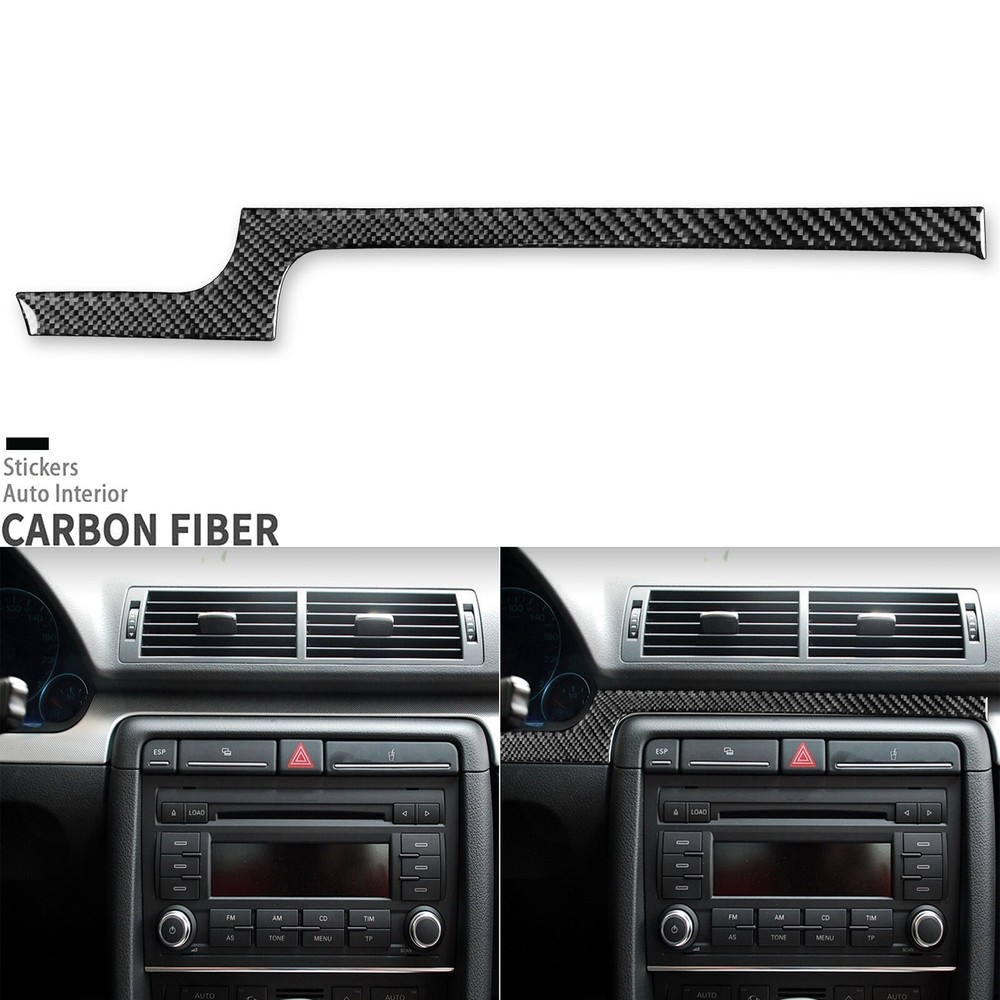 Real Carbon Fiber Center Console Dashboard Cover Trim For Audi A4 S4 B7 2005-08