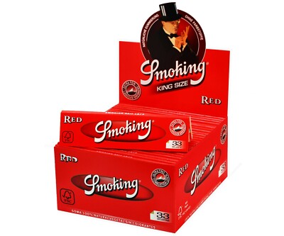 1 Box Smoking RED King Size Papers 50 x 33 Blättchen - Long Papers Original KS