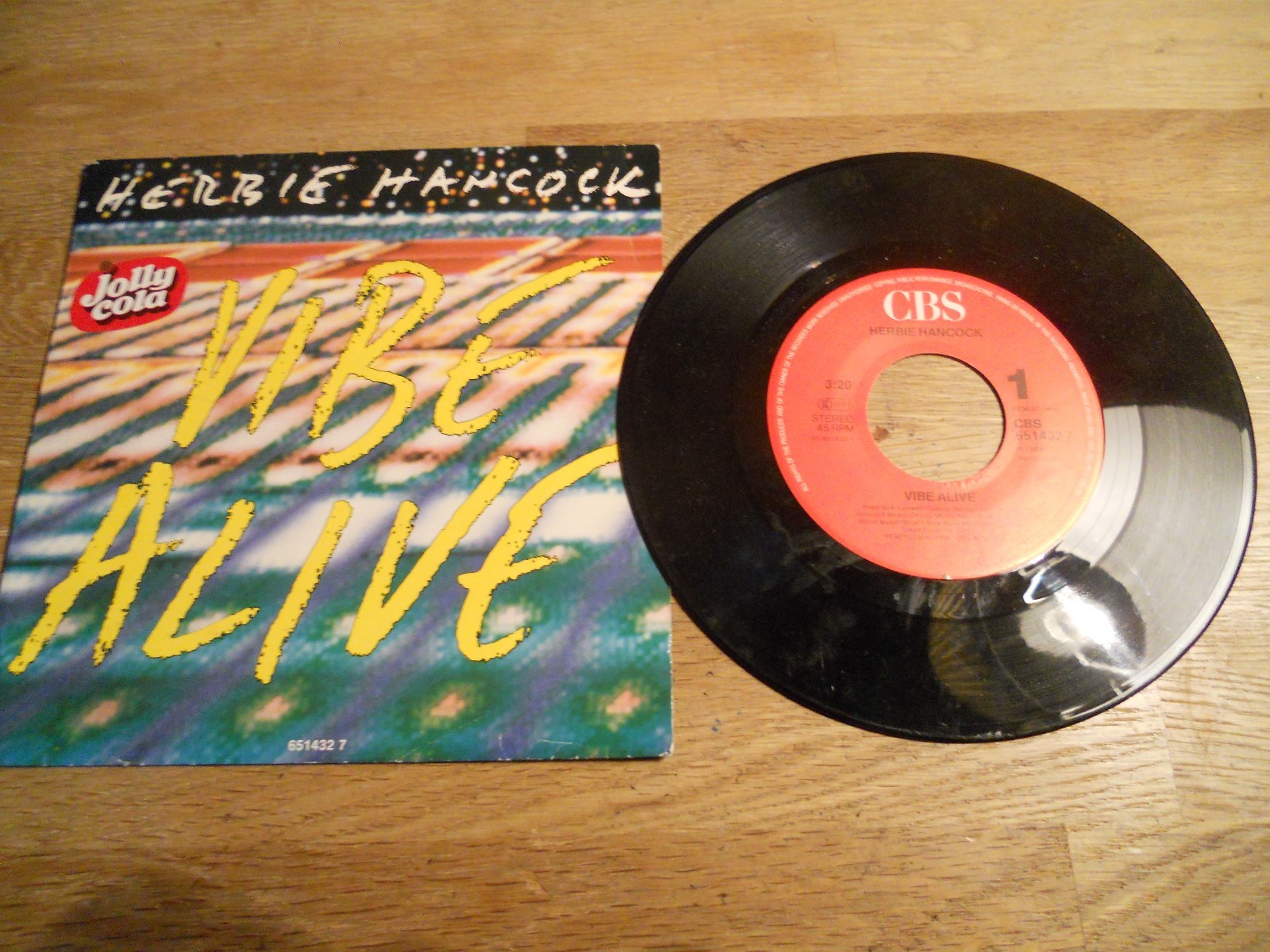 HERBIE HANCOCK VIBE ALIVE / MAIDEN VOYAGE / P.BOP 1988 DUTCH 7" CBS