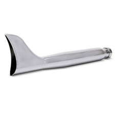 Exhaust Fishtail left for Honda Shadow 750 Black Spirit chrome