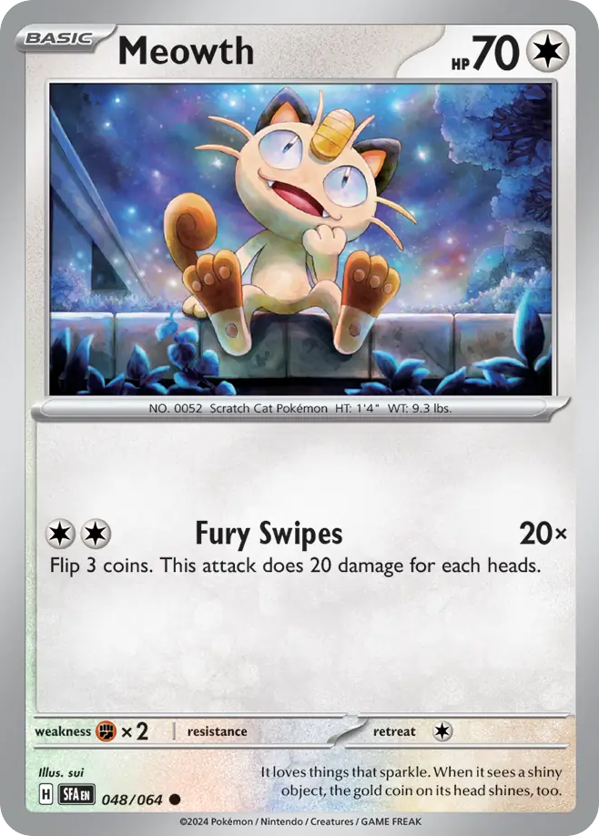 Meowth 48/64 Common | Shrouded Fable | Pokemon Card | eBay
