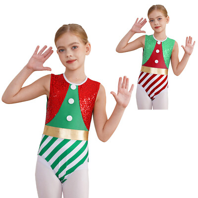 Kids Girls Jumpsuit Stage Rompers Cosplay Bodysuit Halloween Leotard Festival