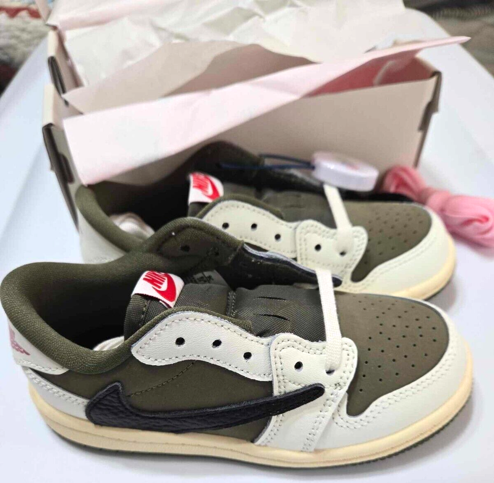 Air Jordan 1 Low OG SP (TD) Travis Scott Medium Olive DO5441-200