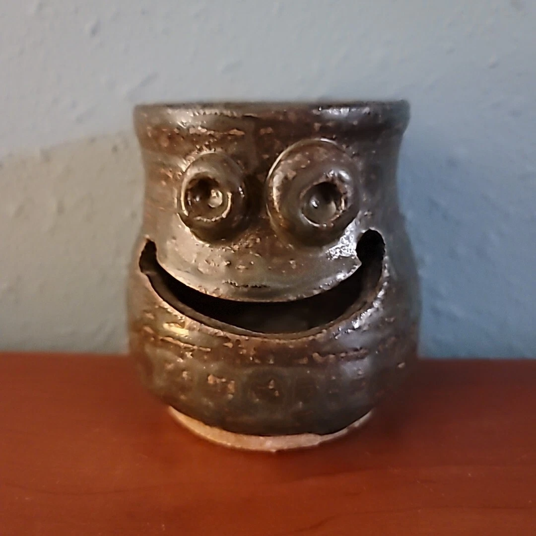 Whimsical Pottery Stoneware Egg Separator 3"tall
