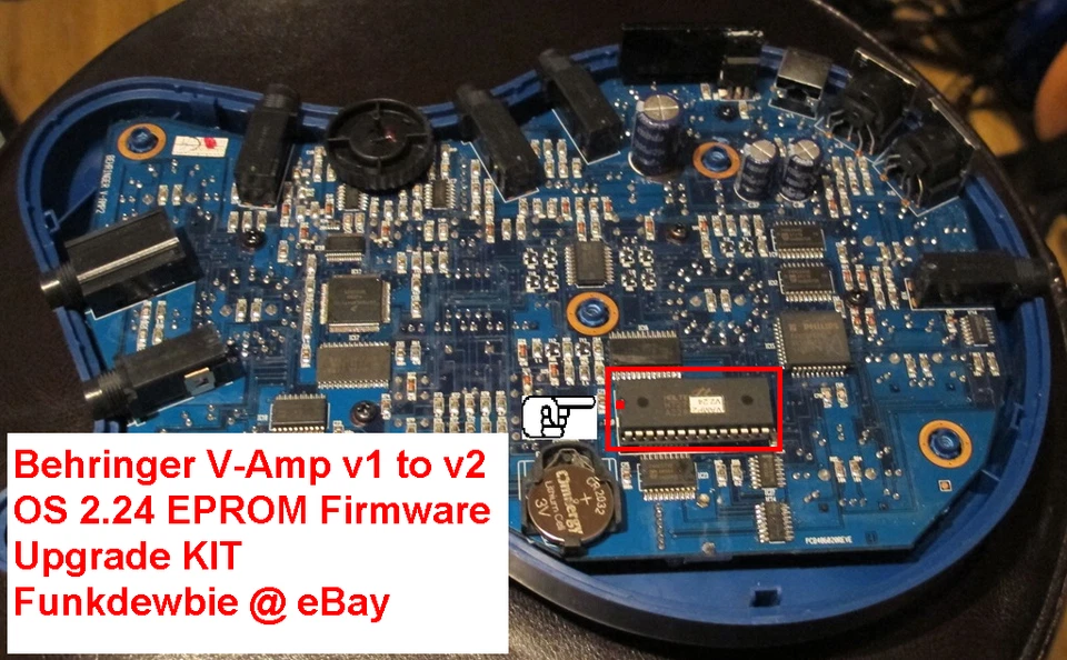 Behringer V-Amp v1 to v2 OS 2.24 EPROM Firmware Upgrade / New ROM Update Chip - Image 3 of 3