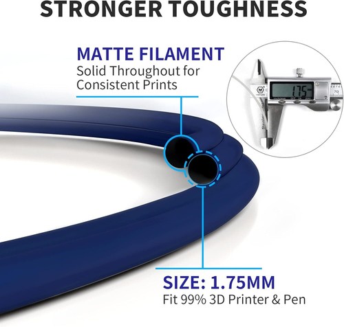 1 kg/rollo GEEETECH filamento mate PLA azul marino 1,75 mm consumibles para impresora 3D - Imagen 4 de 11