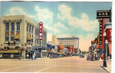 LINEN Postcard     CENTRAL AVENUE, LOOKING EAST  -  ALBUQUERQUE, NEW MEXICO