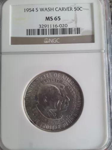 1954-S Washington Carver half dollar NGC MS65