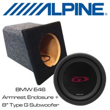 BMW E46 Convertible Custom built Armrest Bass Box with 8" Car ALPINE Subwoofer