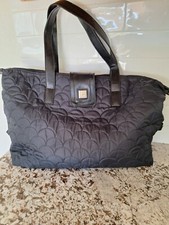 Dvf Diane Von Furstenberg Tote Travel Bag Black Side Snaps