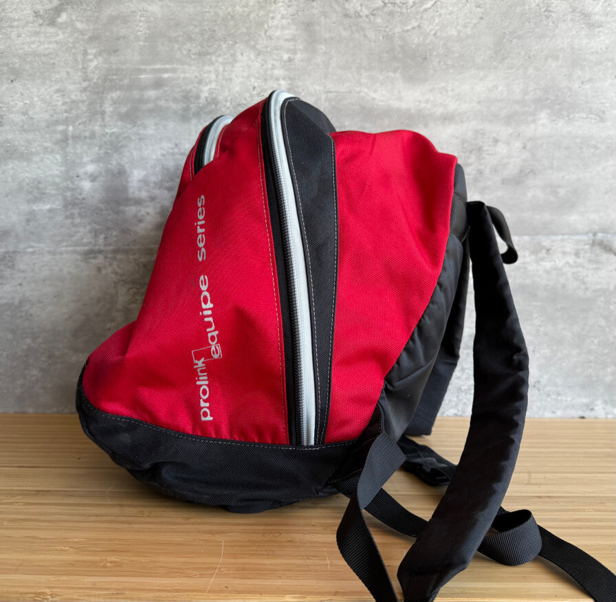 Zaino zaino Salomon Equipe Prolink Series rosso scarpone da sci casco borsa