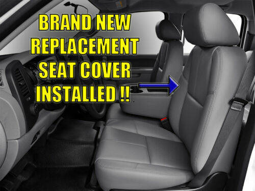 2007 2008 2009 Chevy 1500HD 2500HD Base - Driver Side Lean Back VINYL Seat Cover - Picture 10 of 12