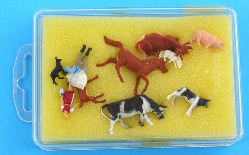 Kibri 6630 Figuras Campesina Animales - 10 Figuras H0 | Zustand: Neu