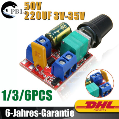 Mini DC 5A Motor PWM Speed Controller 3V-35V Speed Control Switch LED Dimmer DE