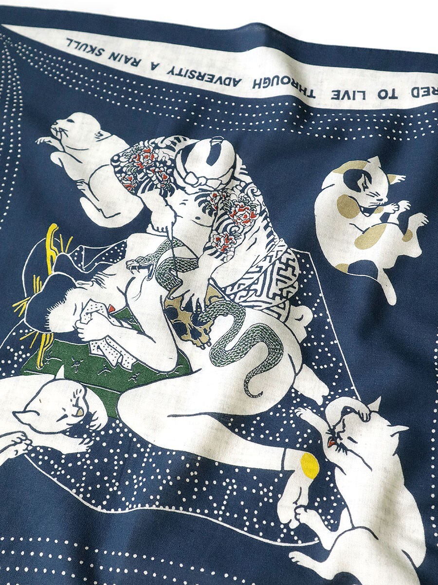 Kapital Bandana RAIN SKULL NO WOMAN NO CRY Navy K2209XG500EK