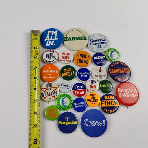 VTG Lot of 27 Presidential - Governor - Campaign - Senator Pin Button Pinback - Picture 7 of 7