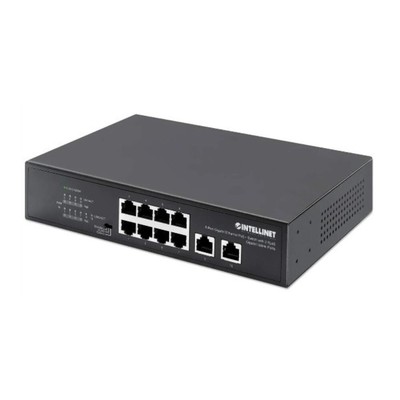Intellinet 561402 8-Port Gigabit Ethernet PoE+ Switch with 2 RJ45 Uplink Ports 1
