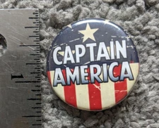 NEW ATA-BOY MARVEL CAPTAIN AMERICA BUTTON PIN BACK LAPEL NOVELTY TIE VEST