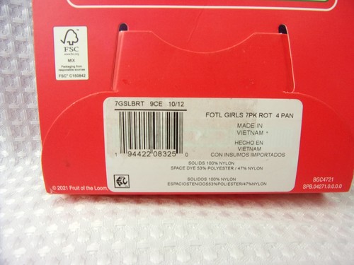 Girls 7pk Fruit of the Loom Seamless Flexible Fit BRIEFS Panties - Choose Size - Picture 15 of 26